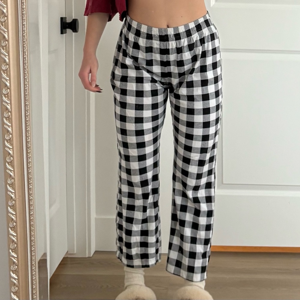 Calvin Klein Black and White Checkered Pajama Pants